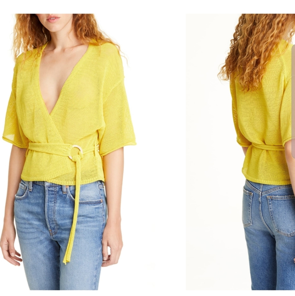 Free People Oh Hello Tie Waist Cardigan